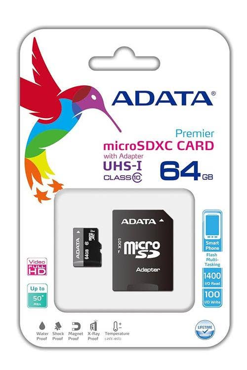 Adata 64GB Micro SD Memory Card
