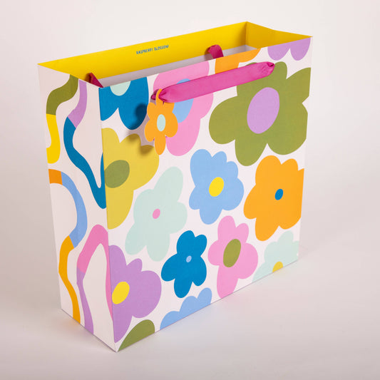 Raspberry Blossom Flower Babe Large Gift Bag